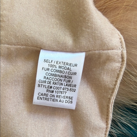 Alice & Olivia Raccoon fur Bolaro  shrug dusty pink black brown S/P - Picture 8 of 13